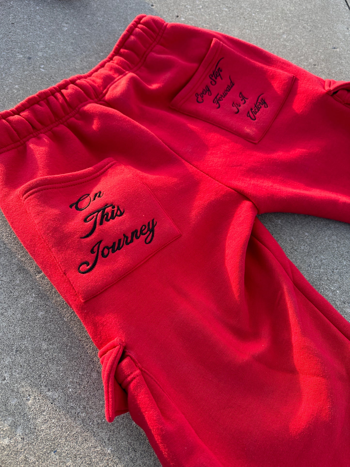 “VICTORY” Cargo Pants - Cherry Red - UN-MOTIVATED