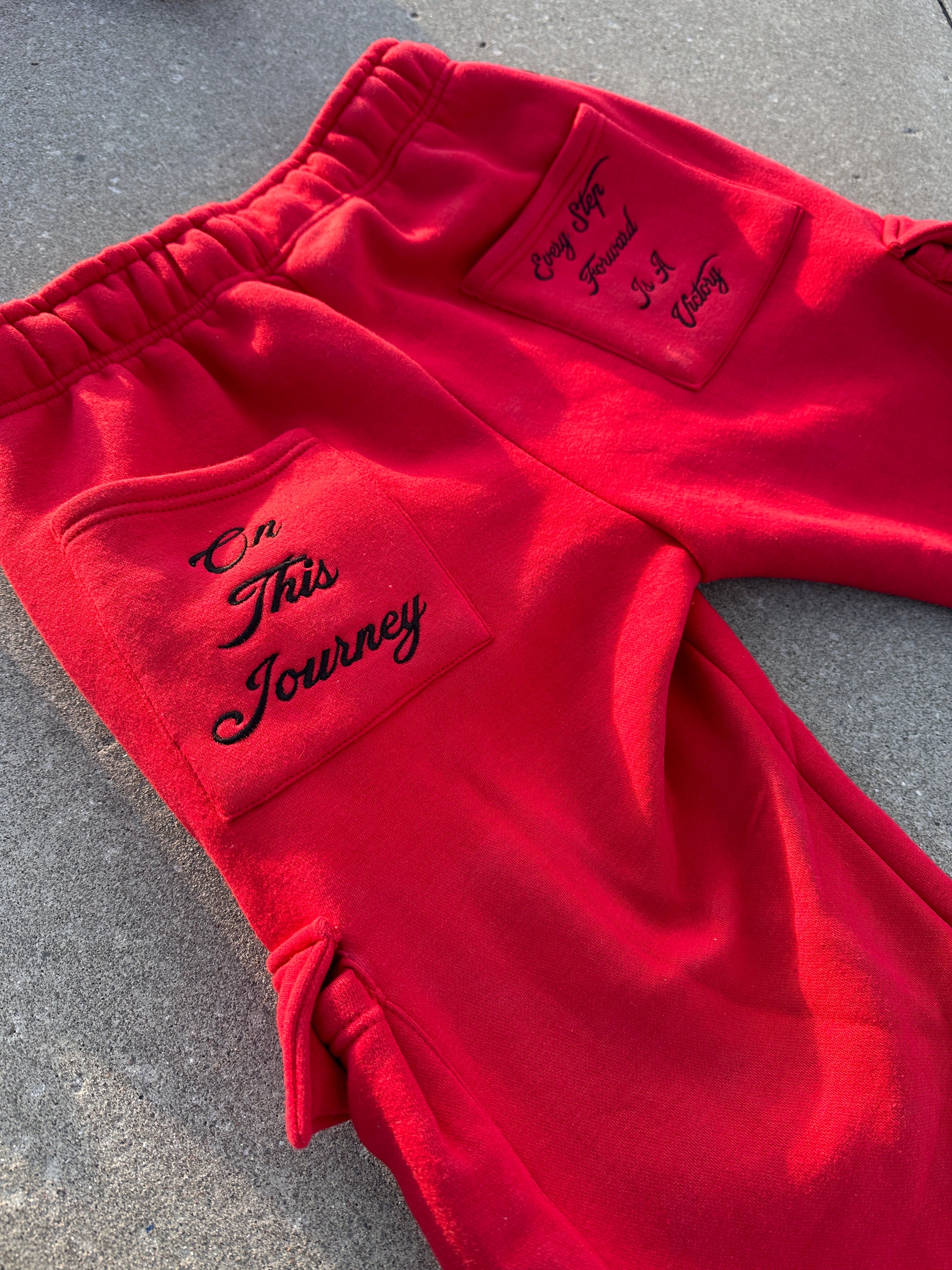 “VICTORY” Cargo Pants - Cherry Red - UN-MOTIVATED