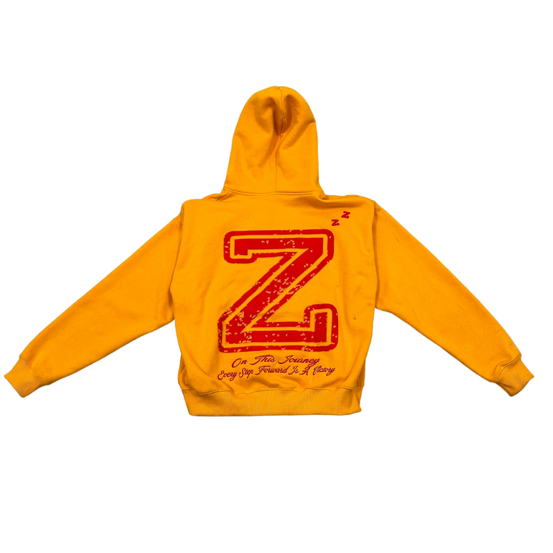“VICTORY” Zip-up Hoodie - Mustard - UN-MOTIVATED
