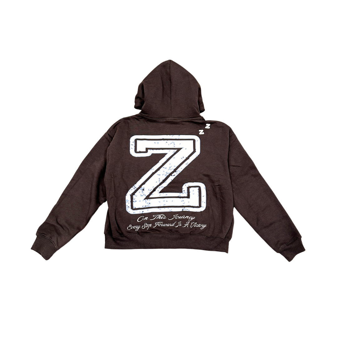 “VICTORY” Zip-up Hoodie - Charcoal Grey - UN-MOTIVATED