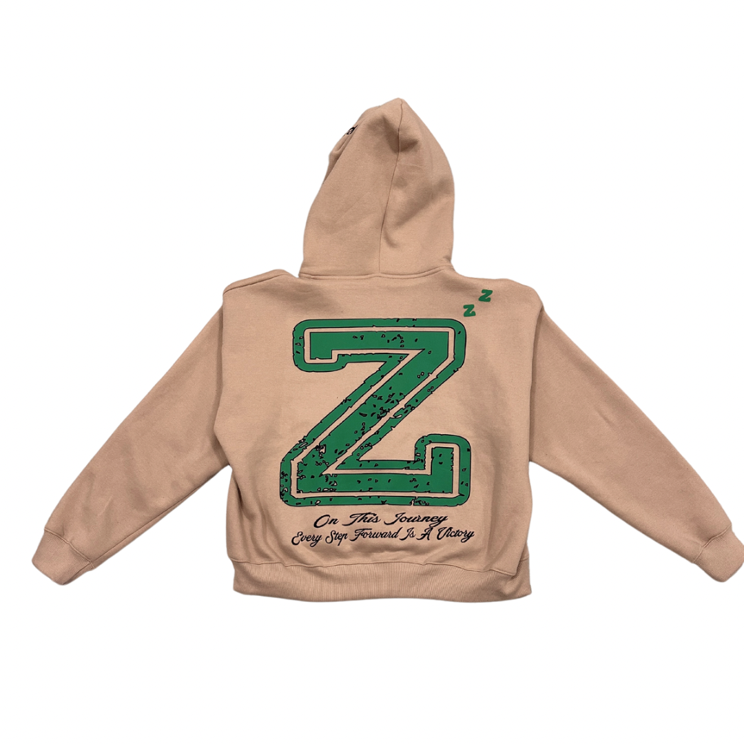 “VICTORY" Zip-up Hoodie - Bone - UN-MOTIVATED