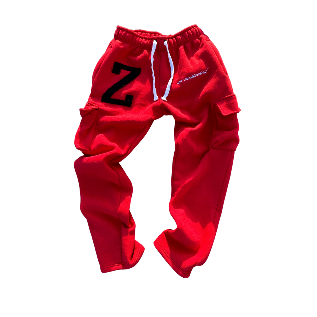 “VICTORY” Cargo Pants - Cherry Red - UN-MOTIVATED