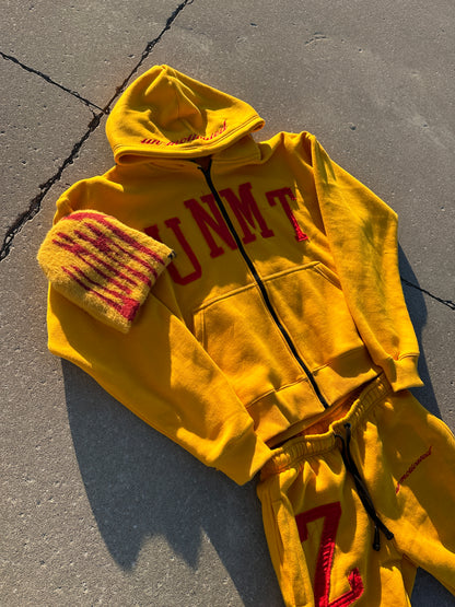 “VICTORY” Zip-up Hoodie - Mustard