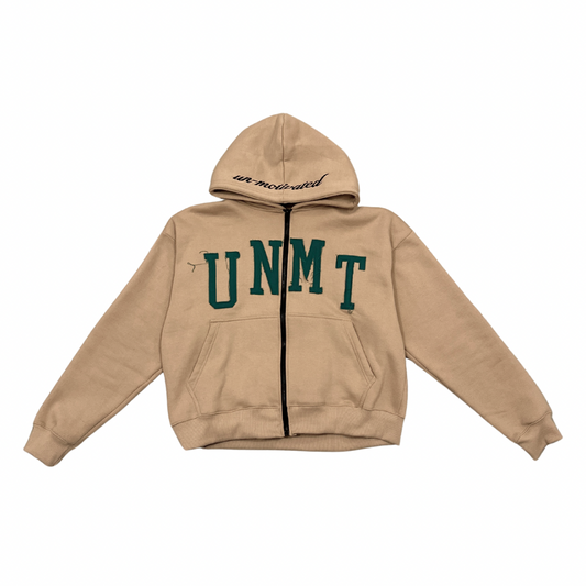 “VICTORY" Zip-up Hoodie - Bone - UN-MOTIVATED