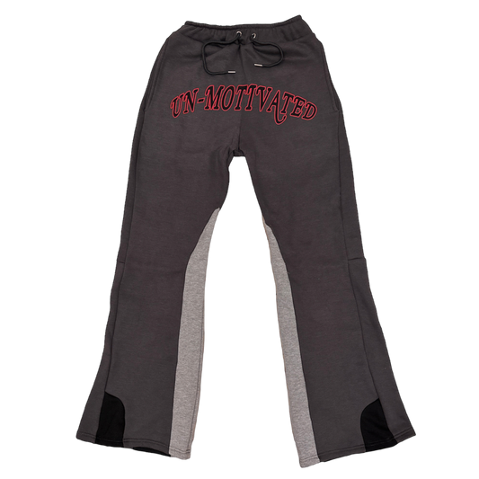 "FEAR BEING AVERAGE" Flare Pants - Grey