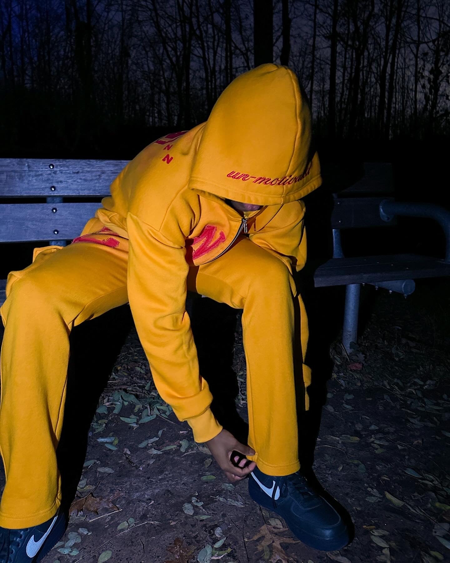 VICTORY” Zip-up Hoodie - Mustard